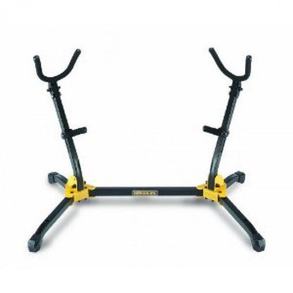 Hercules DS537B Duo Alto/Tenor Saxophone Stand with Adjustable Backrest and Expandable Peg Holes