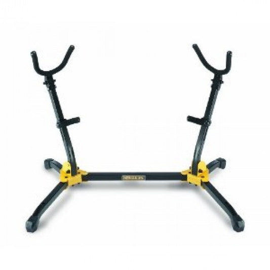 Hercules DS537B Duo Alto/Tenor Saxophone Stand with Adjustable Backrest and Expandable Peg Holes