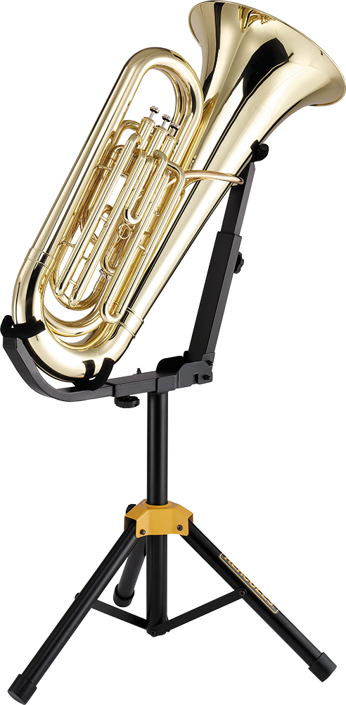 Hercules DS552B Tuba Euphonium Stand with Adjustable Supports and Heavy-Duty Tripod Legs, 30 kg Load Capacity, Compact Design — view 3
