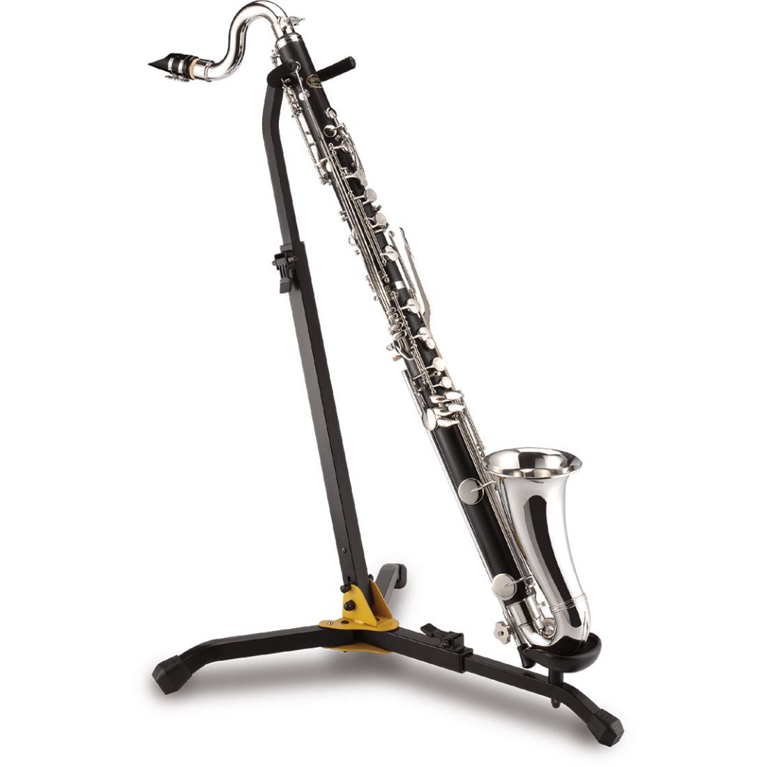 Hercules DS561B Bass Clarinet/Bassoon Stand with Adjustable Base Rest and Swivel Legs — view 5