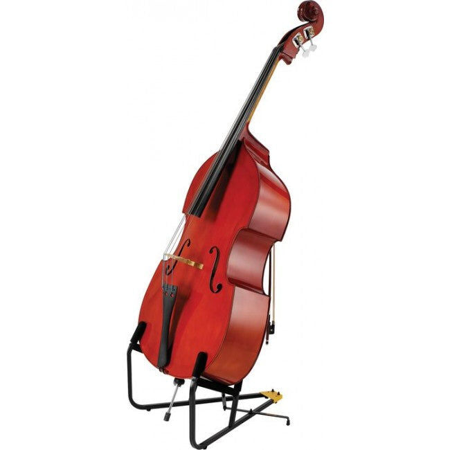 Hercules DS590B Double Bass Stand with Locking Pins, Steel Construction, 900mm Height, Fits 3/4 & 4/4 Size, Load Capacity 50kg — view 2