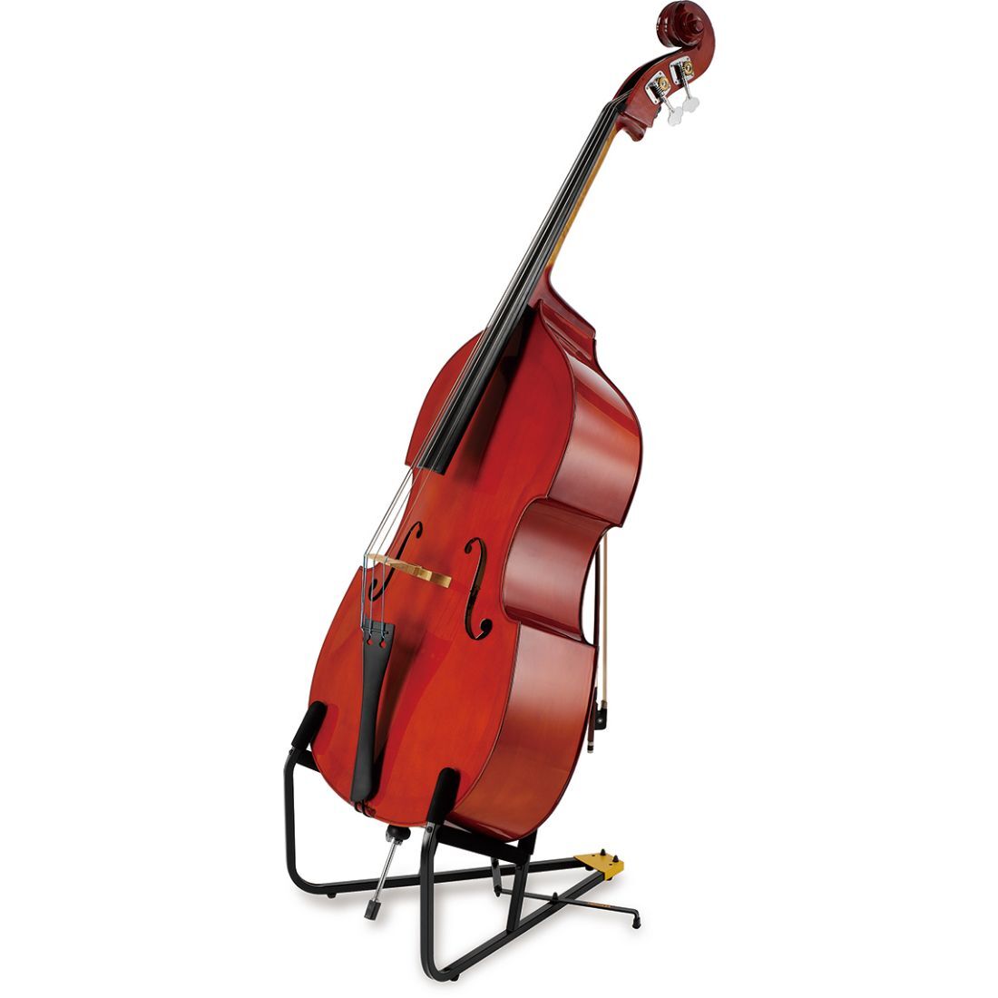 Hercules DS590B Double Bass Stand with Locking Pins, Steel Construction, 900mm Height, Fits 3/4 & 4/4 Size, Load Capacity 50kg — view 5