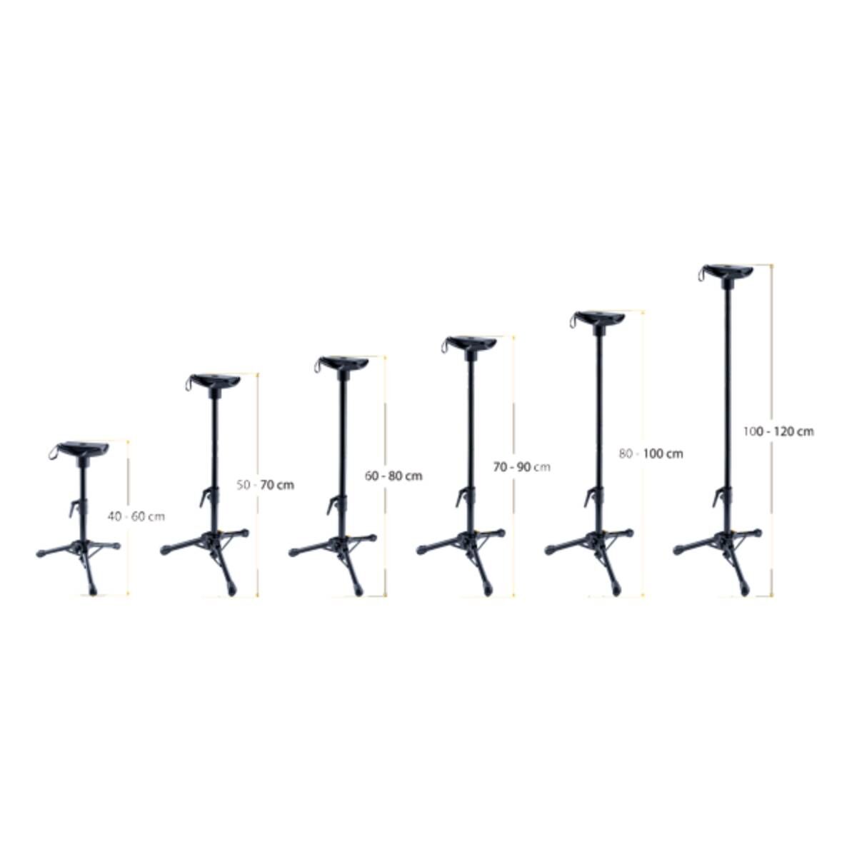 Hercules DS753BB 2-Way Low Brass Stand with Carry Bag for Tubas, Euphoniums, Baritones, Adjustable Height, Durable Steel Construction — view 4