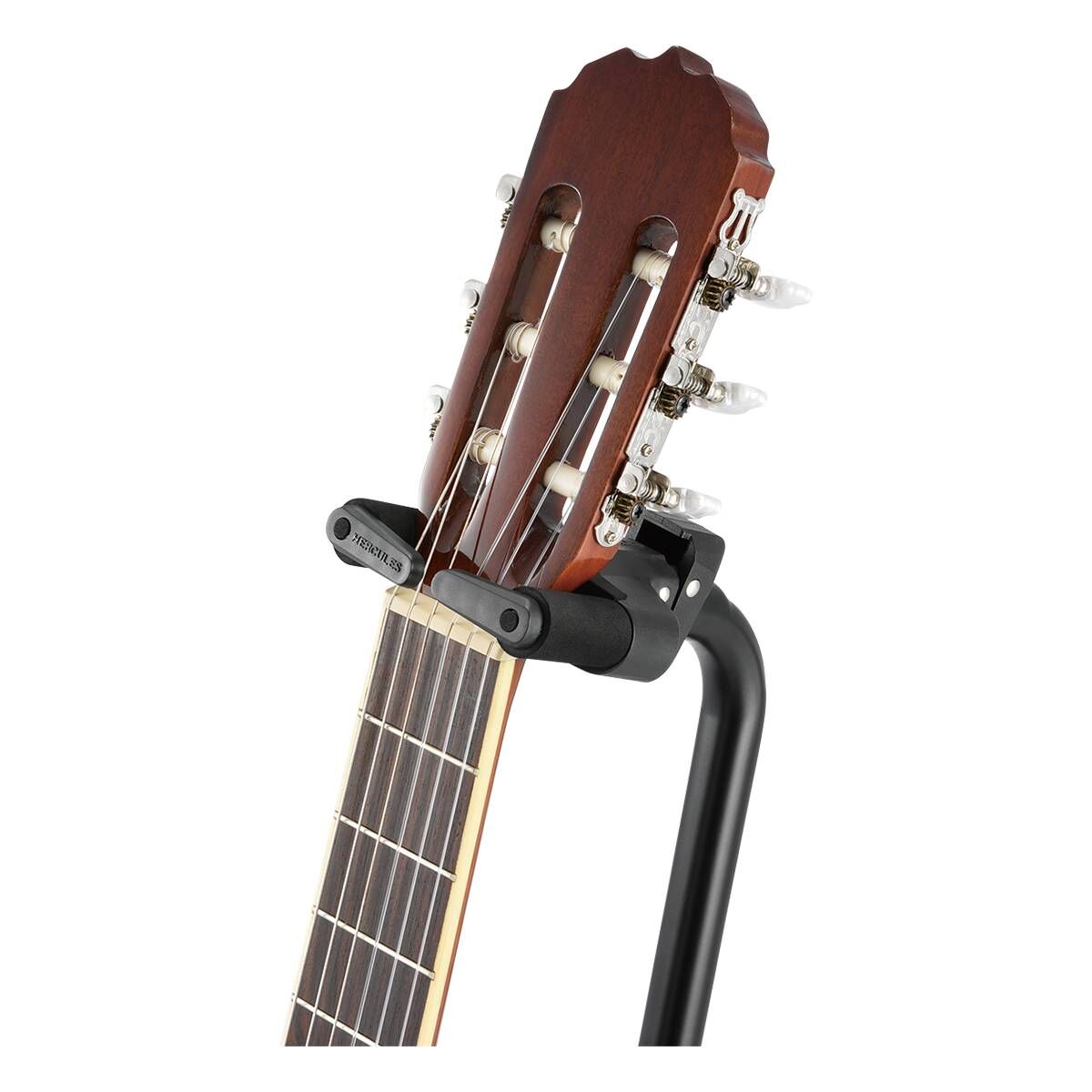 Hercules GS414B Plus Auto Grip Single Guitar Stand with Leg Rest and N.I.N.A. Adapters — view 4