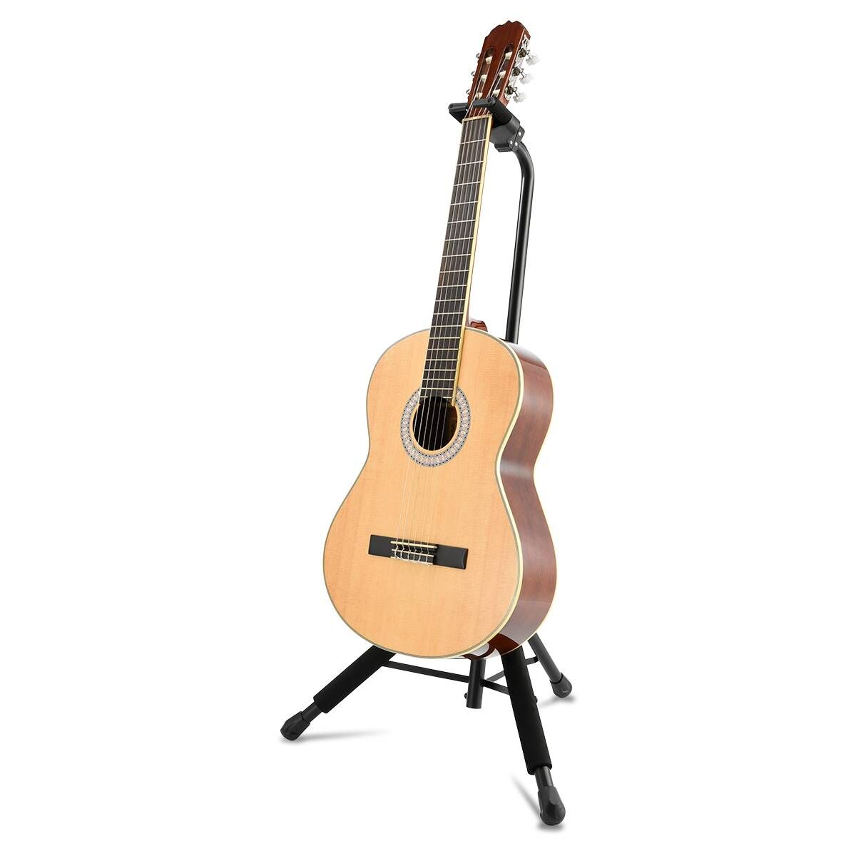 Hercules GS414B Plus Auto Grip Single Guitar Stand with Leg Rest and N.I.N.A. Adapters — view 3