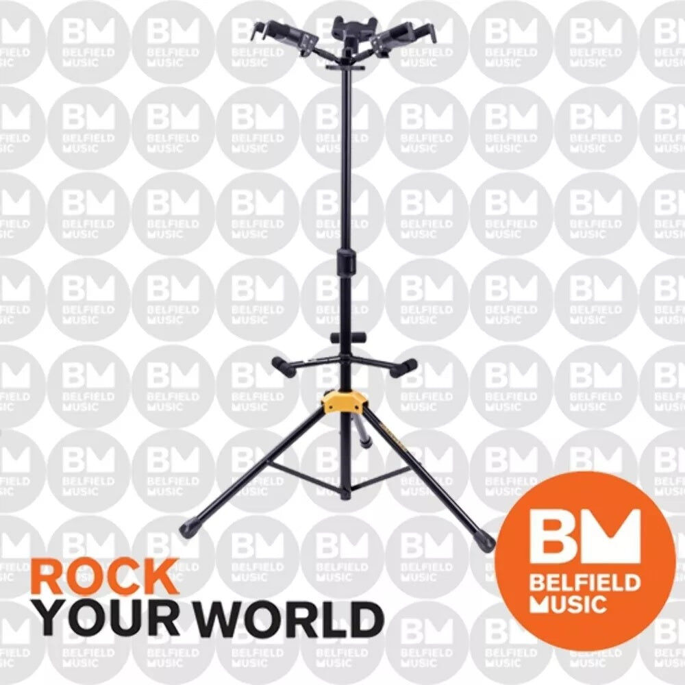 Hercules GS432B Plus Auto Grab Triple Guitar Stand with Adjustable Back Rests and Instant Height Adjustment — view 5