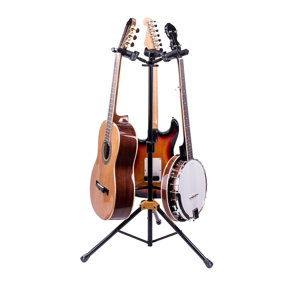 Hercules GS432B Plus Auto Grab Triple Guitar Stand with Adjustable Back Rests and Instant Height Adjustment — view 2