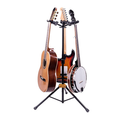 Hercules GS432B Plus Auto Grab Triple Guitar Stand with Adjustable Back Rests and Instant Height Adjustment — view 2