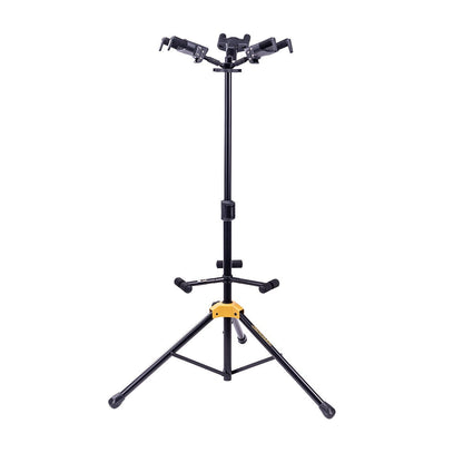 Hercules GS432B Plus Auto Grab Triple Guitar Stand with Adjustable Back Rests and Instant Height Adjustment