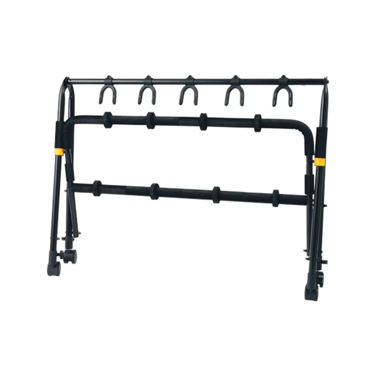 Hercules GS525B Plus Multi-Guitar Rack for 5 Guitars with Casters and SFF Padding — view 2