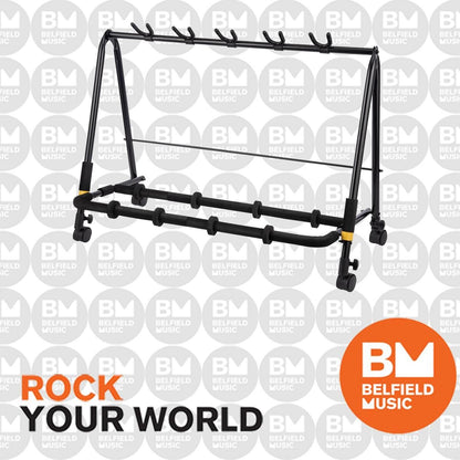 Hercules GS525B Plus Multi-Guitar Rack for 5 Guitars with Casters and SFF Padding — view 6