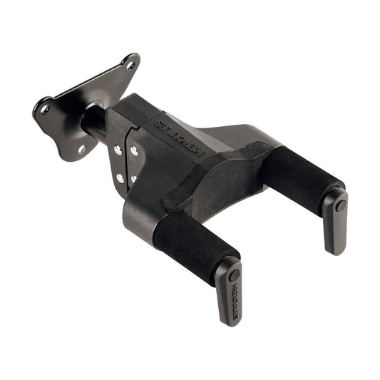 Hercules GSP39WB Plus Screw-In Guitar Hanger with Auto-Swivel Yoke, 7 kg Load Capacity, Adjustable for Various Instrument Neck Sizes
