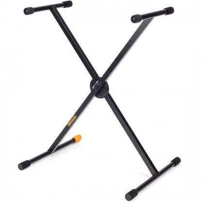 Hercules KS110B Single X Keyboard Stand with EZ-LOK, Adjustable Height 520-980mm, Heavy Duty Steel Construction, Load Capacity 80kg