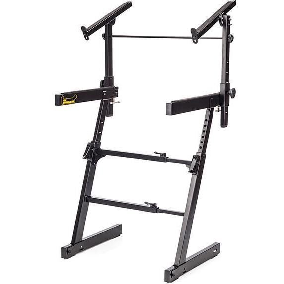 Hercules KS410B Autolock Z Shape 2 Tier Keyboard Stand with Adjustable EZ-LOK Tier — view 6