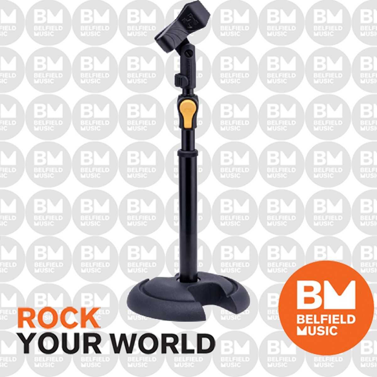 Hercules MS100B Plus Microphone Stand Short Straight H-Base with EZ Grip Height Adjustment — view 3