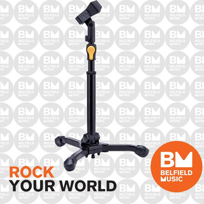 Hercules MS300B Plus Microphone Stand Short Tripod Base with EZ Grip and Tiltable Base — view 3