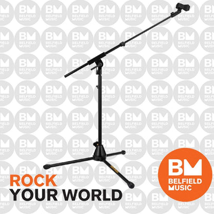 Hercules MS520B PRO Low Profile Tripod Mic Stand with Telescopic Boom for Drum and Amp Applications — view 3