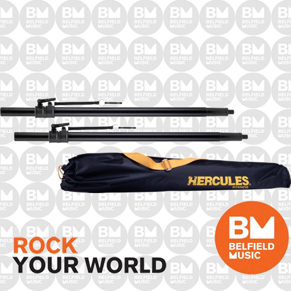 Hercules SS350BB Adjustable Subwoofer Poles PAIR with Carrying Bag — view 2