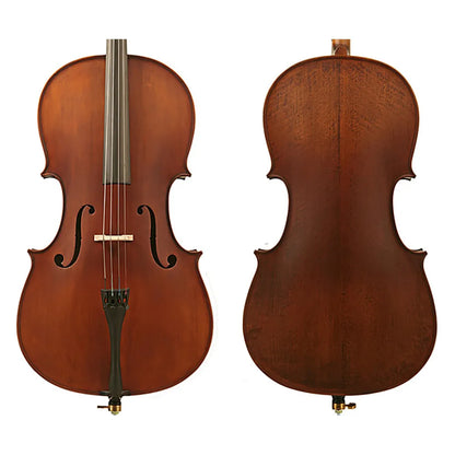 Enrico Student Plus II Cello Outfit - 1/2 Size with Lightweight Foam Case and Bow