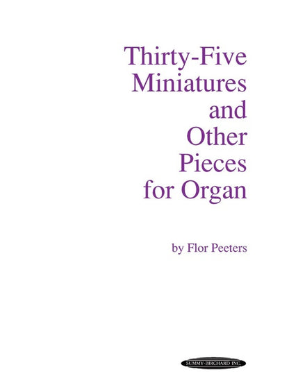 Miniatures 35 For Organ