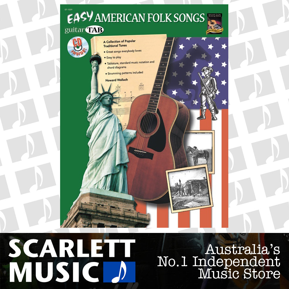 Easy American Folk Songs Book/CD Guitar Tab — view 2