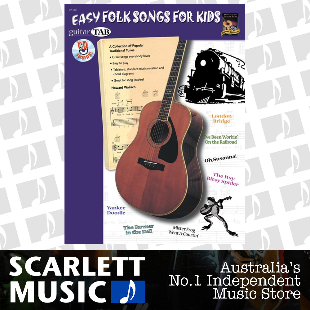 Easy Folk Songs For Kids Guitar Tab Book/CD — view 2