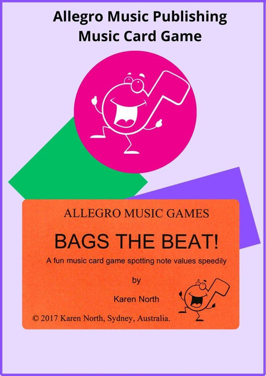 Bags the Beat! Music Card Game for 2+ Players - Speed Note Values Teaching Tool