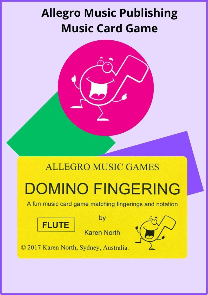 Domino Fingering Card Game for Flute