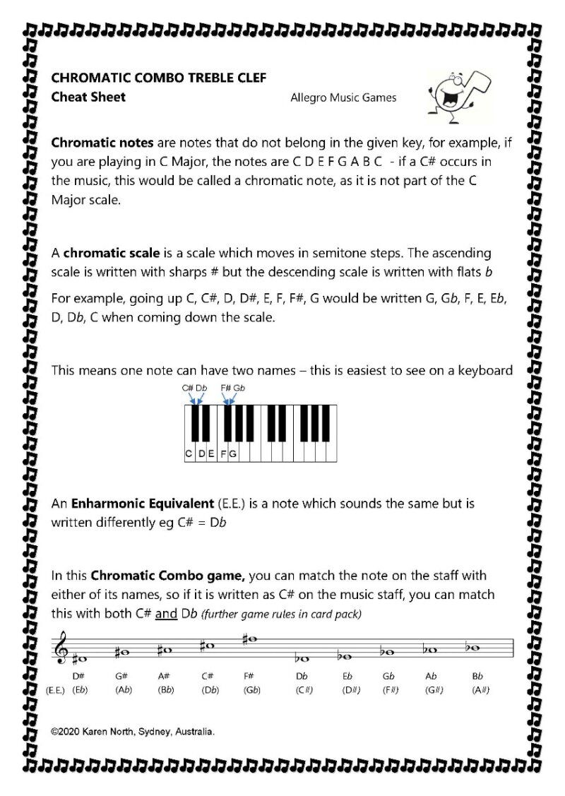 Chromatic Combo Treble Clef Card Game for Music Learning — view 3