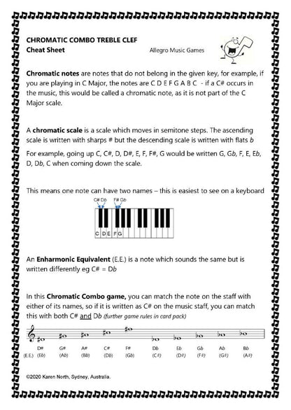 Chromatic Combo Treble Clef Card Game for Music Learning — view 3