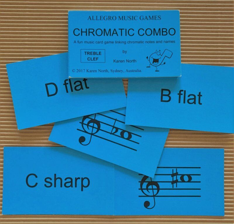 Chromatic Combo Treble Clef Card Game for Music Learning — view 2