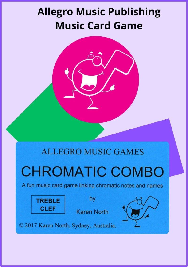 Chromatic Combo Treble Clef Card Game for Music Learning