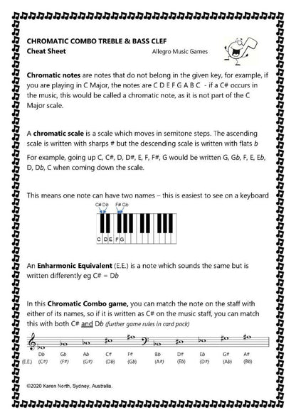 Chromatic Combo Treble & Bass Clef Card Game — view 3