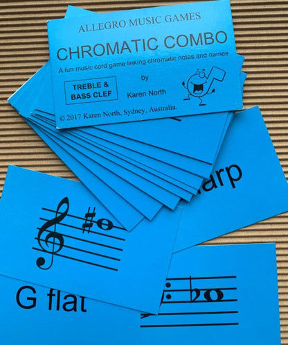 Chromatic Combo Treble & Bass Clef Card Game — view 2