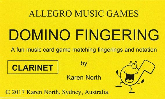 Domino Fingering Card Game for Clarinet — view 2