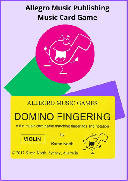 Domino Fingering Card Game for Violin