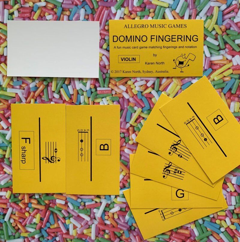 Domino Fingering Card Game for Violin — view 2
