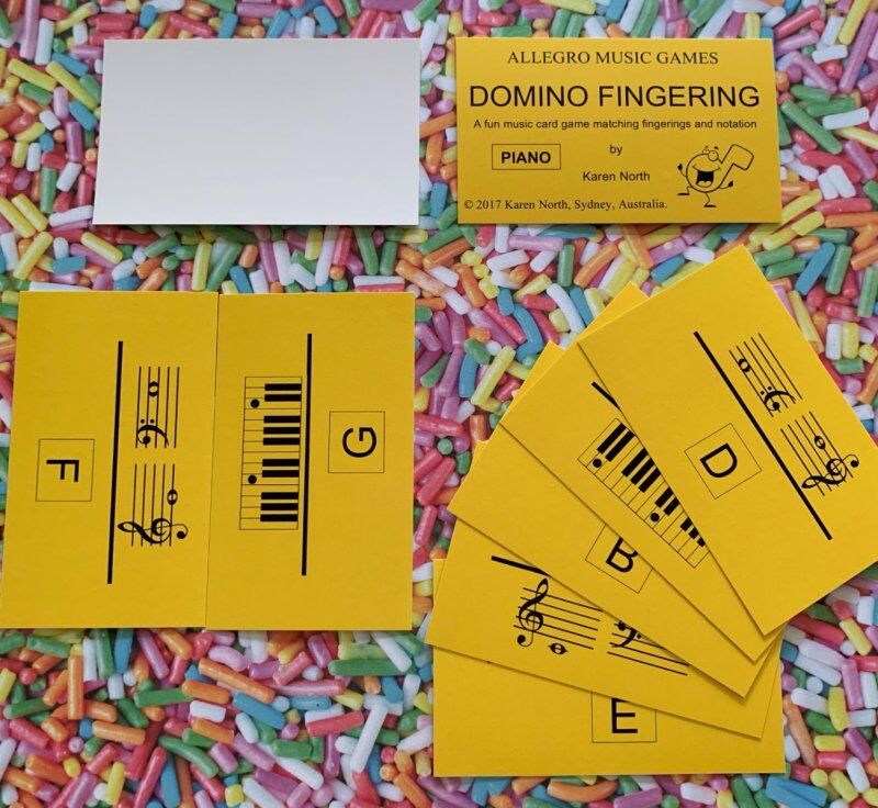 Domino Fingering Card Game for Piano — view 2