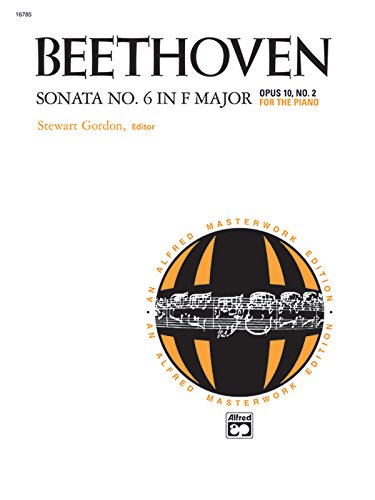 Beethoven - Sonata No. 6 in F Major Op. 10 No. 2 for Piano, Alfred Masterwork Edition
