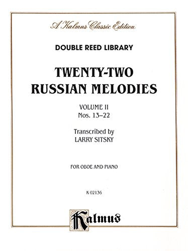22 Russian Melodies Vol 2 Nos 13-22 Oboe/Piano (Softcover Book)