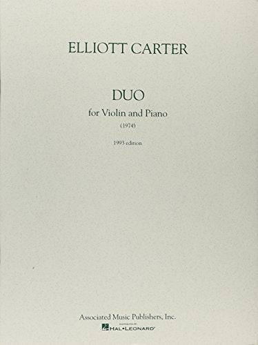 Carter - Duo For Violin/Piano (Softcover Book)