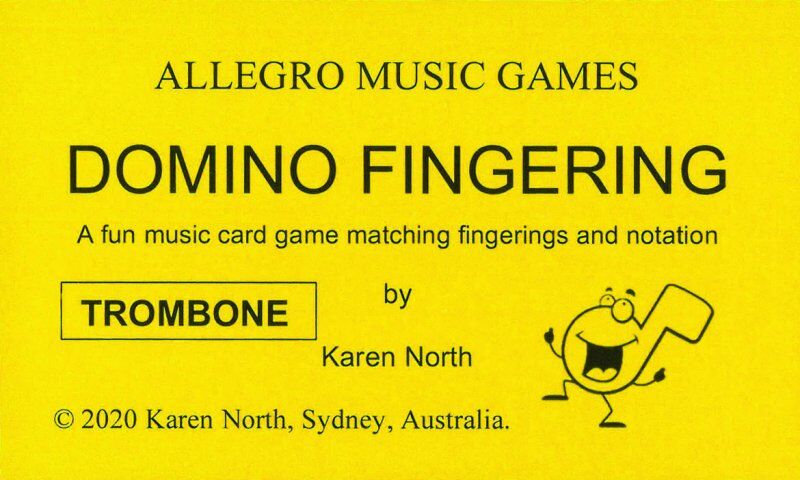 Domino Fingering Card Game for Trombone — view 2