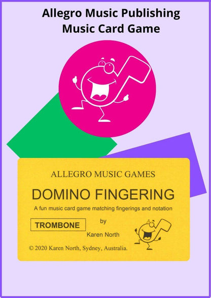 Domino Fingering Card Game for Trombone
