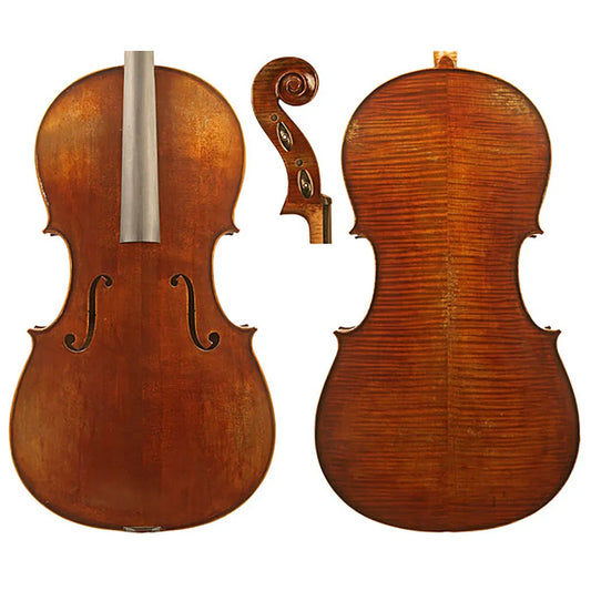 Makers II Cello A Grade 4/4 Dark - Handcrafted Instrument with Maple Back and Spruce Top for Tonal Excellence