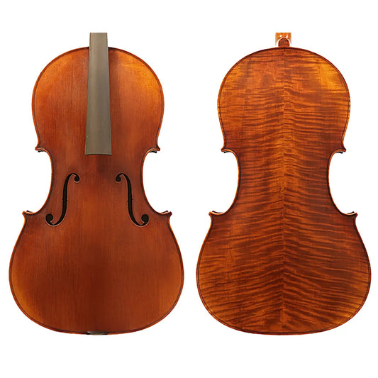 Raggetti Master Cello No. 6.0 - 3/4, Fine Grained Solid Spruce Top, Highly Flamed Solid Maple Back, Neck & Sides, Oil Hand Varnished, Stradivari Patte