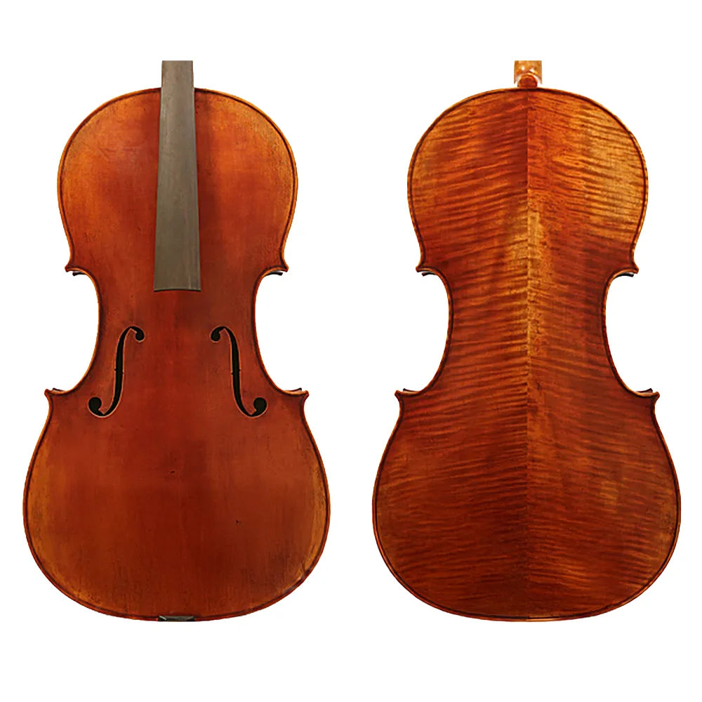 Raggetti Master Cello No.6.1 Davidov - Fine Grained Solid Spruce, Highly Flamed Solid Maple, Oil Hand Varnished, Instrument Only, China