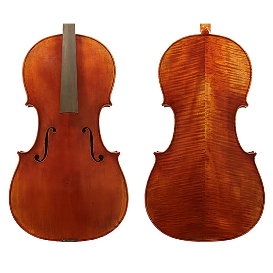 Raggetti Master Cello No.6.1 Davidov - Fine Grained Solid Spruce, Highly Flamed Solid Maple, Oil Hand Varnished, Instrument Only, China