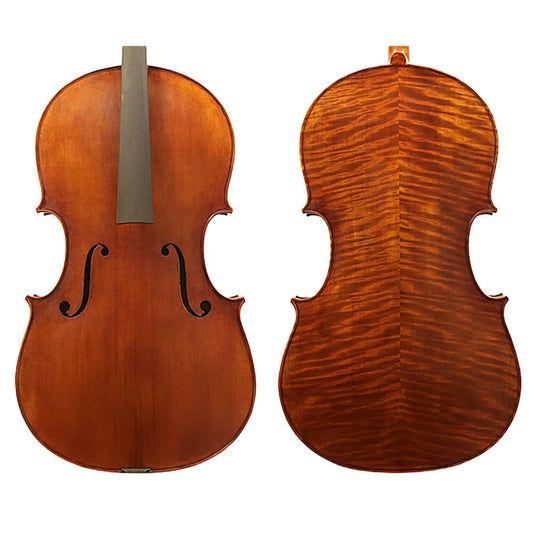 Peter Guan Master Cello No.7.0 Montagnana, Solid Spruce Top, Flamed Maple Back, Ebony Fingerboard, Oil Varnish, Instrument Only, China