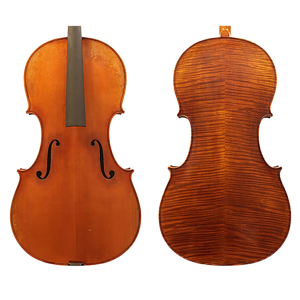 Peter Guan Master Cello No.7.0 Davidov - Fine Grained Solid Spruce, Highly Flamed Solid Maple, Oil Hand Varnished, China