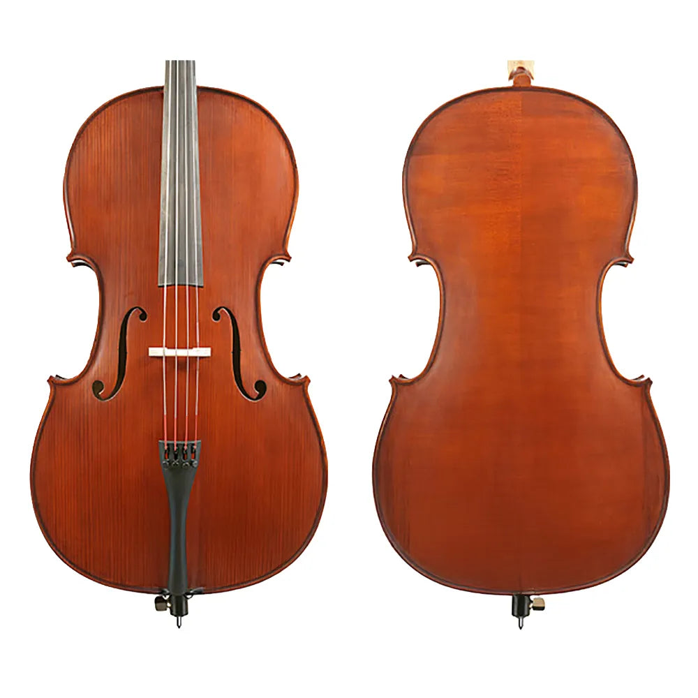 Gliga III Cello Outfit - Oil Dark Antique 1/4 with FPS Bag, Horsehair Bow, Jargar Strings, Solid Spruce Top, Maple Back, Ebony Fittings
